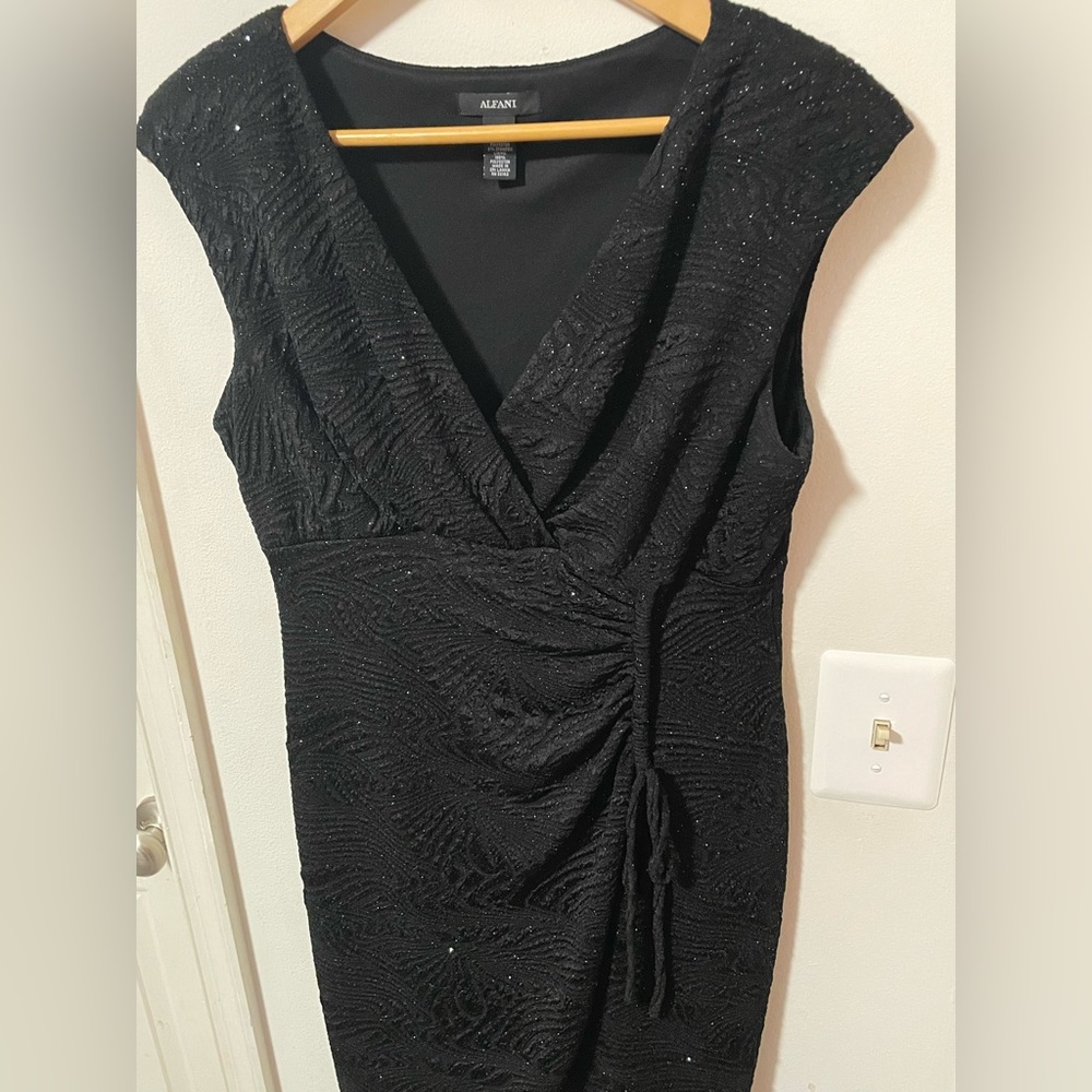 Alfani Womens Black Cocktail Dress